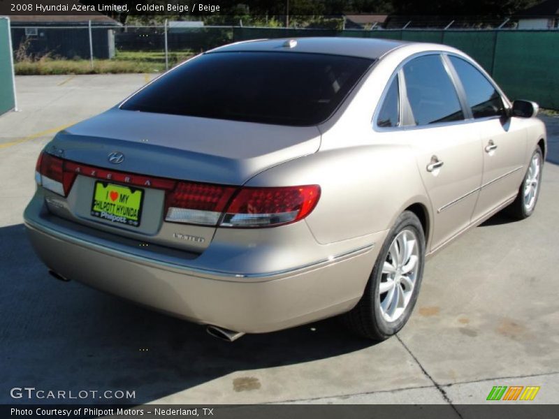 Golden Beige / Beige 2008 Hyundai Azera Limited