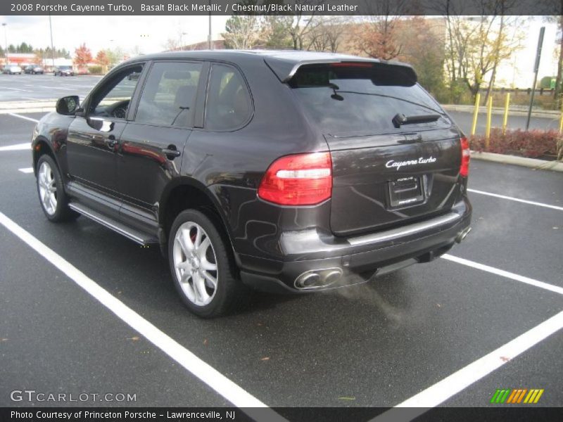 Basalt Black Metallic / Chestnut/Black Natural Leather 2008 Porsche Cayenne Turbo