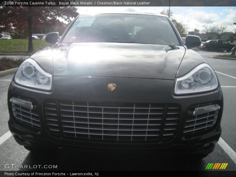 Basalt Black Metallic / Chestnut/Black Natural Leather 2008 Porsche Cayenne Turbo