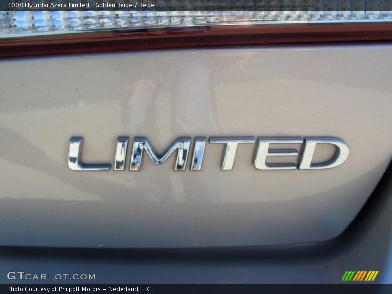 Golden Beige / Beige 2008 Hyundai Azera Limited