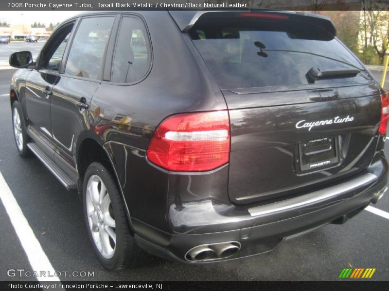 Basalt Black Metallic / Chestnut/Black Natural Leather 2008 Porsche Cayenne Turbo