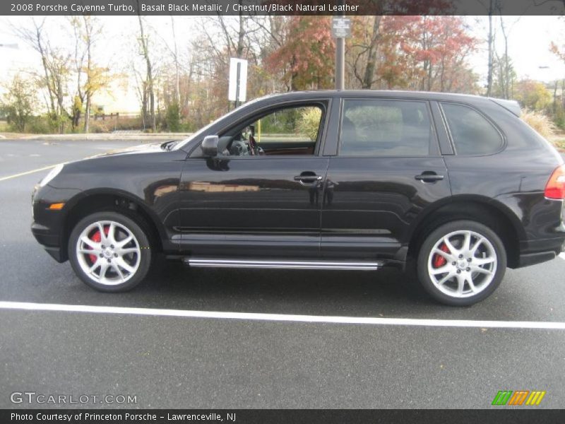 Basalt Black Metallic / Chestnut/Black Natural Leather 2008 Porsche Cayenne Turbo