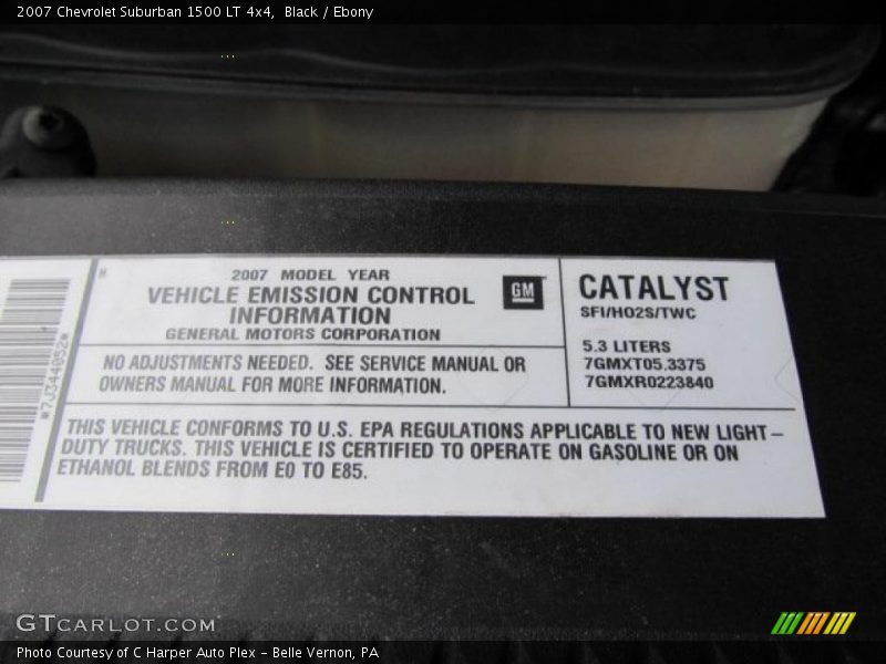 Black / Ebony 2007 Chevrolet Suburban 1500 LT 4x4