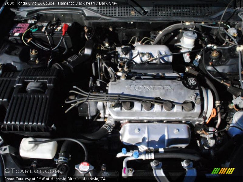 Flamenco Black Pearl / Dark Gray 2000 Honda Civic EX Coupe