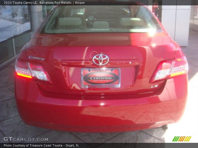 Barcelona Red Metallic / Bisque 2010 Toyota Camry LE
