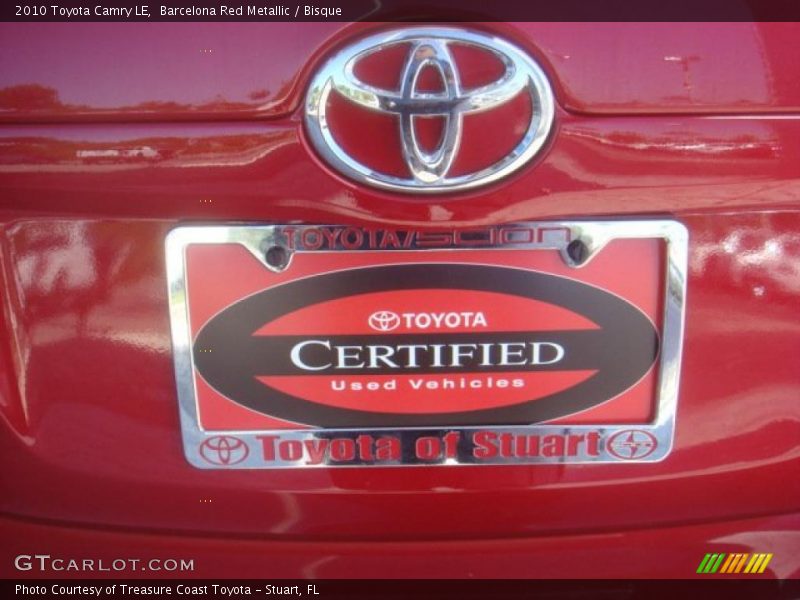 Barcelona Red Metallic / Bisque 2010 Toyota Camry LE