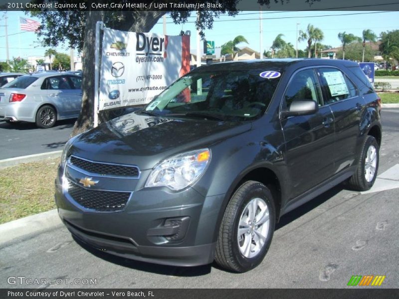 Cyber Gray Metallic / Light Titanium/Jet Black 2011 Chevrolet Equinox LS