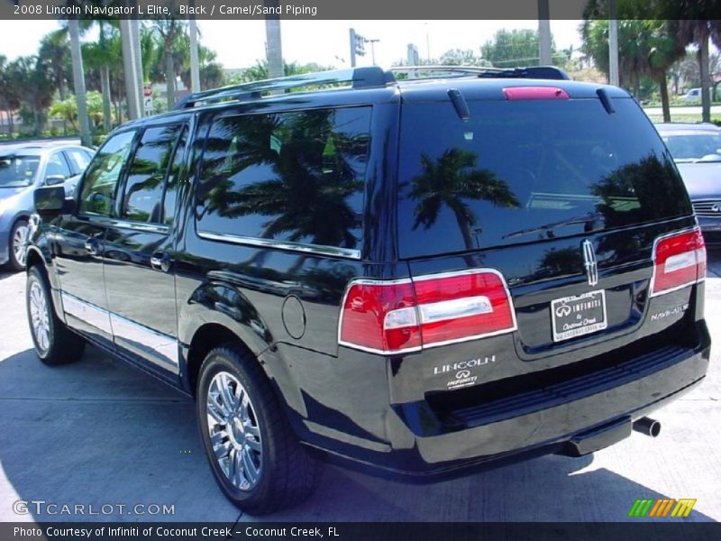 Black / Camel/Sand Piping 2008 Lincoln Navigator L Elite