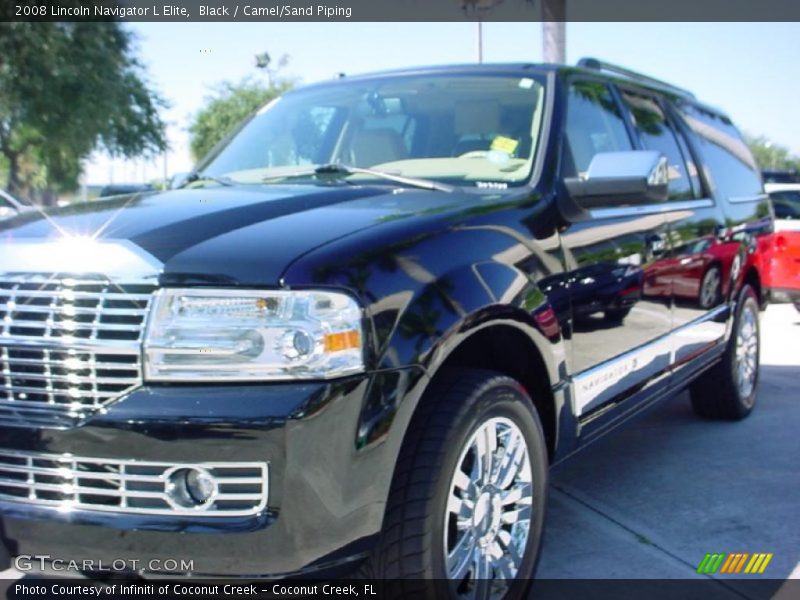 Black / Camel/Sand Piping 2008 Lincoln Navigator L Elite