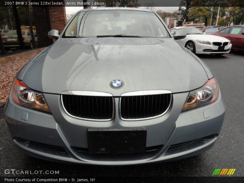 Arctic Metallic / Beige 2007 BMW 3 Series 328xi Sedan