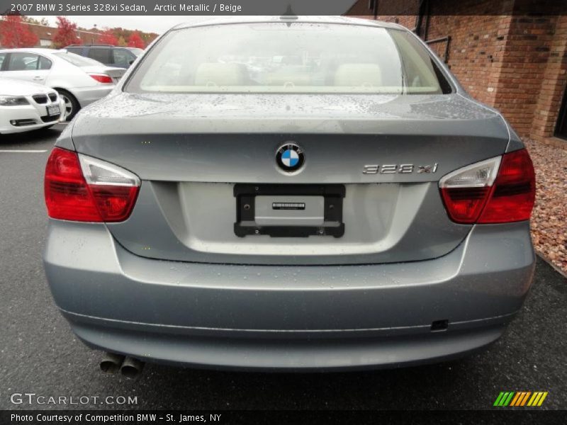 Arctic Metallic / Beige 2007 BMW 3 Series 328xi Sedan
