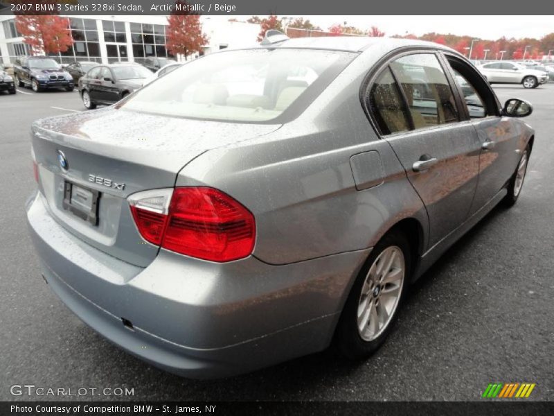 Arctic Metallic / Beige 2007 BMW 3 Series 328xi Sedan