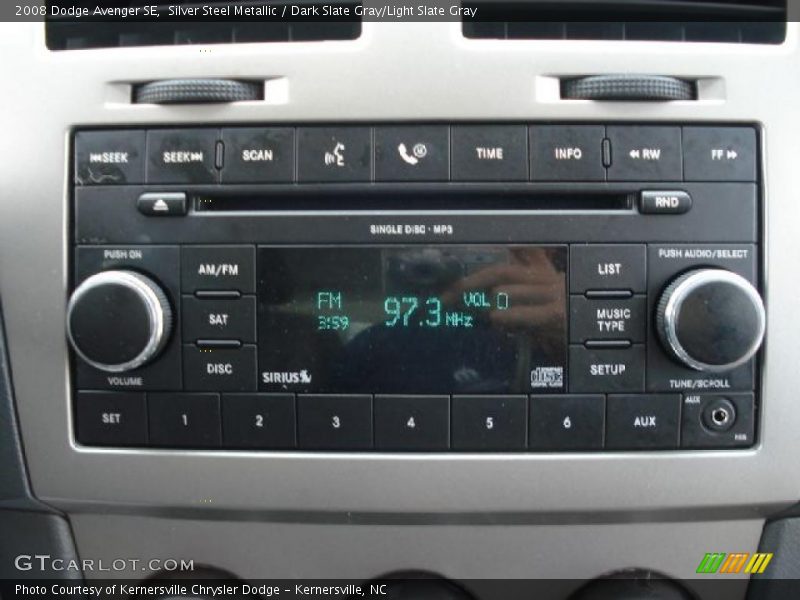 Silver Steel Metallic / Dark Slate Gray/Light Slate Gray 2008 Dodge Avenger SE