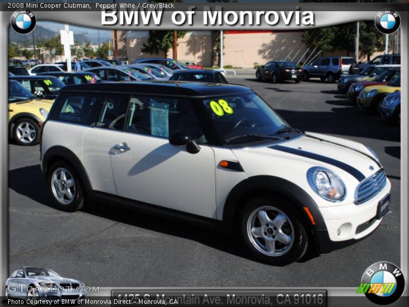 Pepper White / Grey/Black 2008 Mini Cooper Clubman