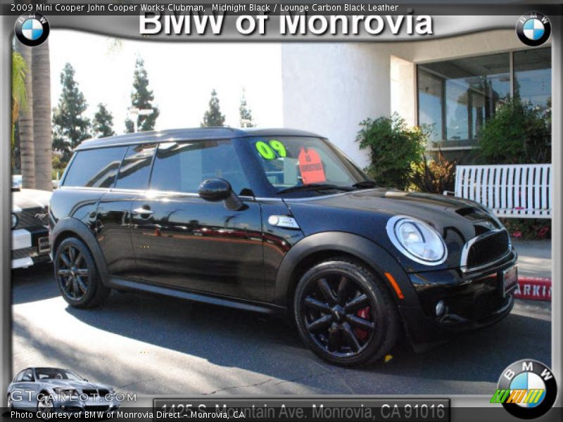 Midnight Black / Lounge Carbon Black Leather 2009 Mini Cooper John Cooper Works Clubman