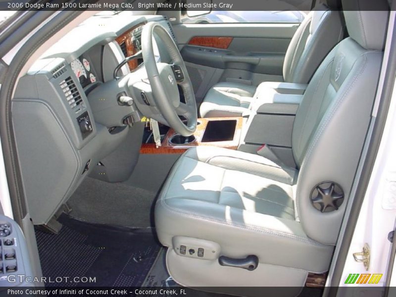 Bright White / Medium Slate Gray 2006 Dodge Ram 1500 Laramie Mega Cab