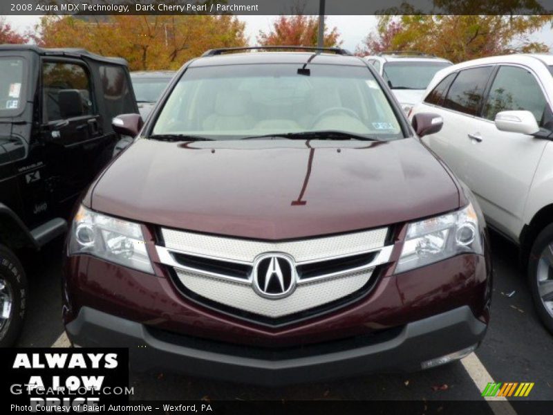 Dark Cherry Pearl / Parchment 2008 Acura MDX Technology