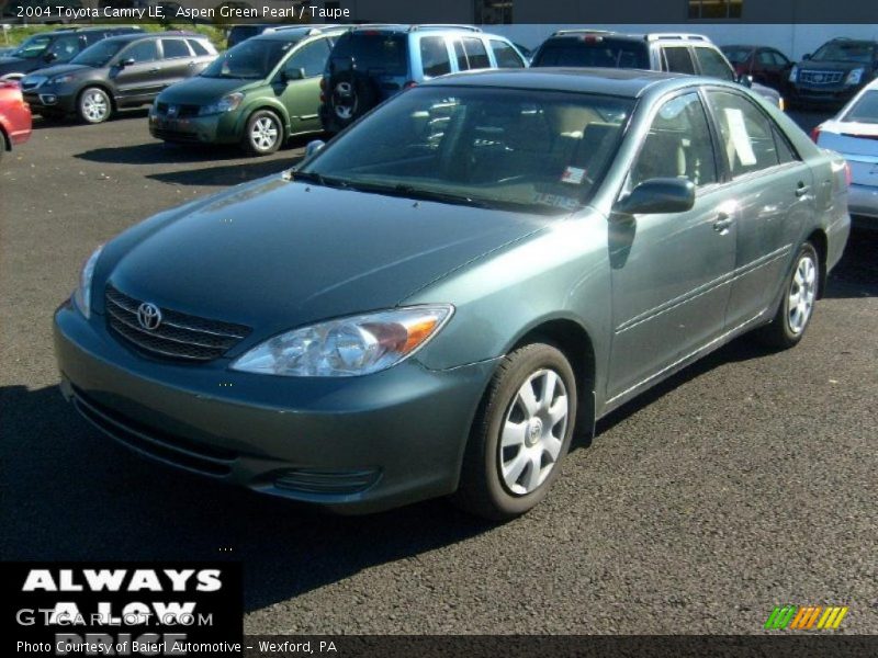 Aspen Green Pearl / Taupe 2004 Toyota Camry LE
