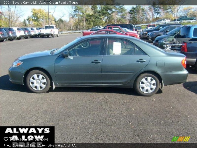 Aspen Green Pearl / Taupe 2004 Toyota Camry LE