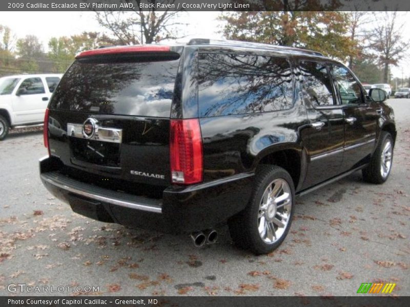 Black Raven / Cocoa/Very Light Linen 2009 Cadillac Escalade ESV Platinum AWD
