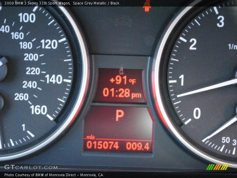 Space Grey Metallic / Black 2009 BMW 3 Series 328i Sport Wagon
