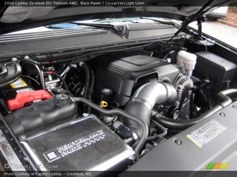  2009 Escalade ESV Platinum AWD Engine - 6.2 Liter OHV 16-Valve VVT Flex-Fuel V8