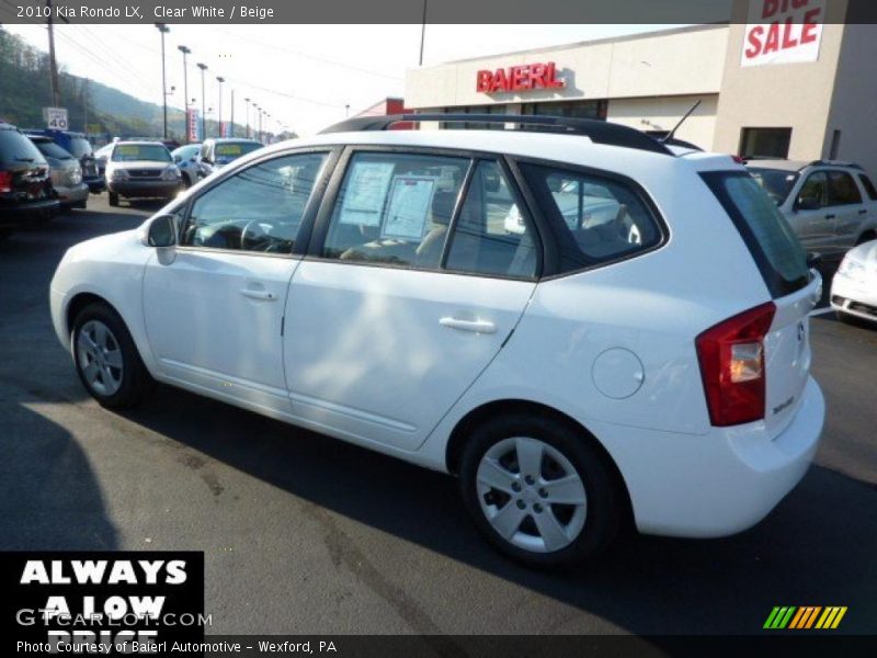Clear White / Beige 2010 Kia Rondo LX