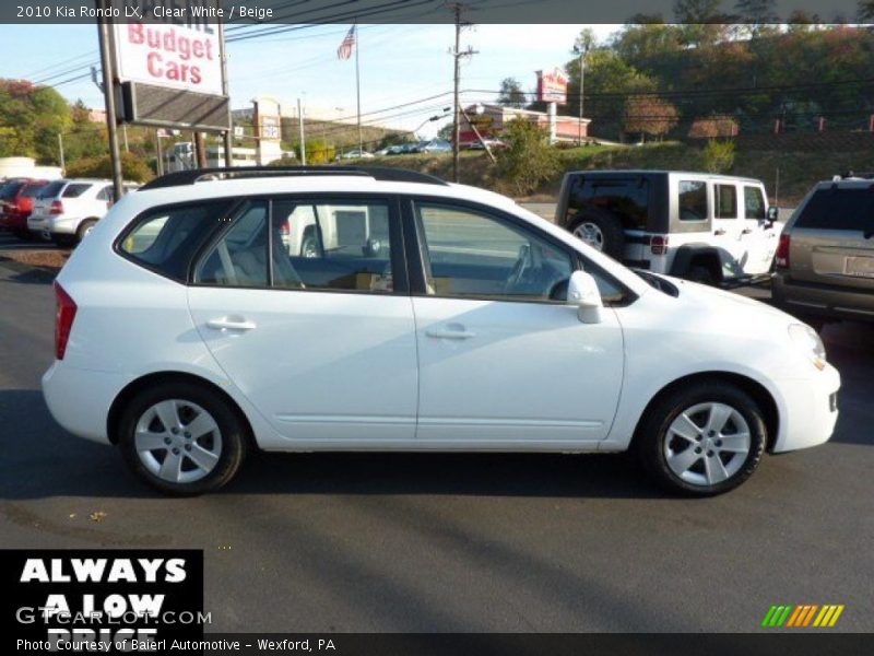 Clear White / Beige 2010 Kia Rondo LX