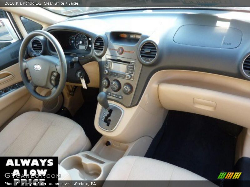 Clear White / Beige 2010 Kia Rondo LX