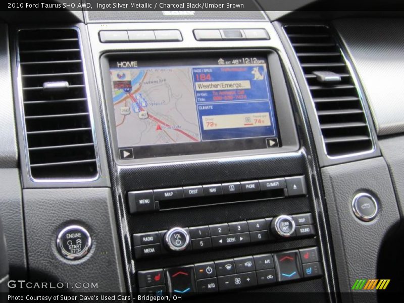 Navigation of 2010 Taurus SHO AWD