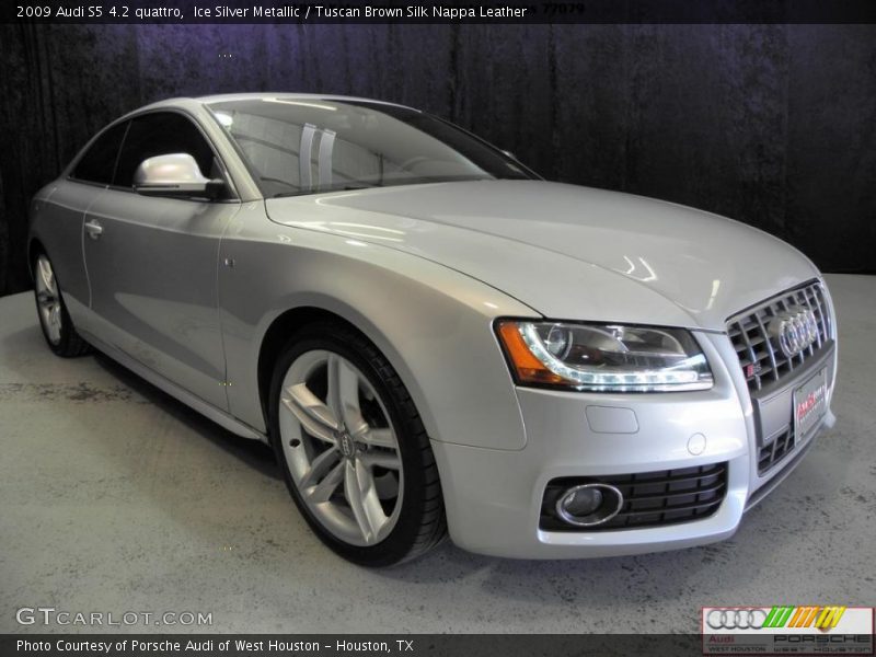 Ice Silver Metallic / Tuscan Brown Silk Nappa Leather 2009 Audi S5 4.2 quattro