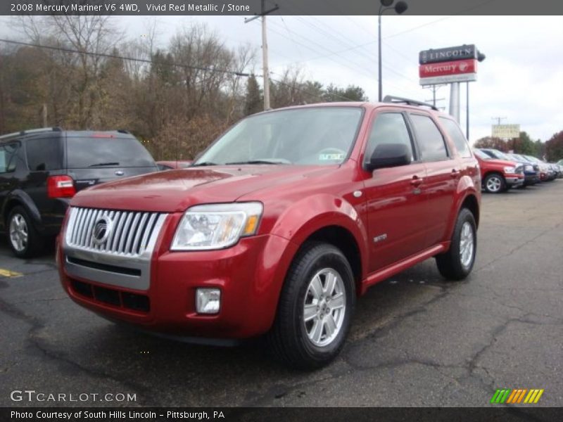Vivid Red Metallic / Stone 2008 Mercury Mariner V6 4WD