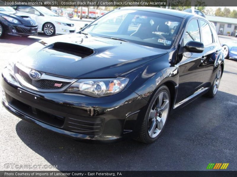 Obsidian Black Pearl / Carbon Black/Graphite Gray Alcantara 2008 Subaru Impreza WRX STi