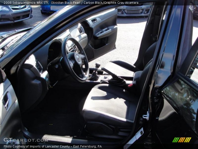 Obsidian Black Pearl / Carbon Black/Graphite Gray Alcantara 2008 Subaru Impreza WRX STi