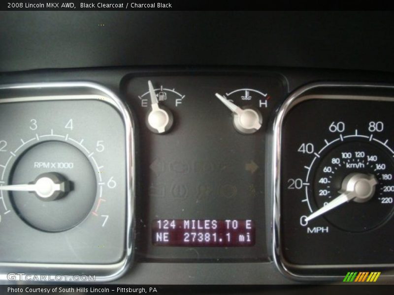 Black Clearcoat / Charcoal Black 2008 Lincoln MKX AWD