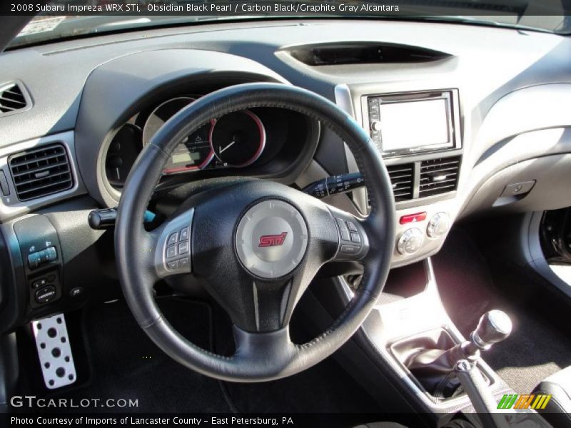  2008 Impreza WRX STi Carbon Black/Graphite Gray Alcantara Interior