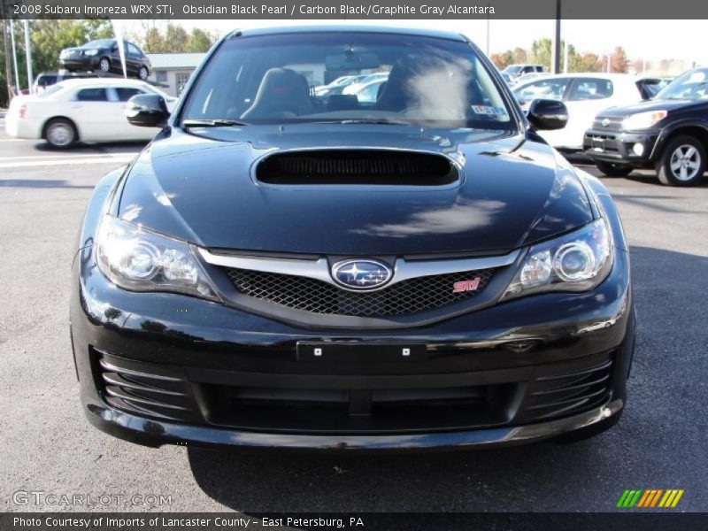 Obsidian Black Pearl / Carbon Black/Graphite Gray Alcantara 2008 Subaru Impreza WRX STi