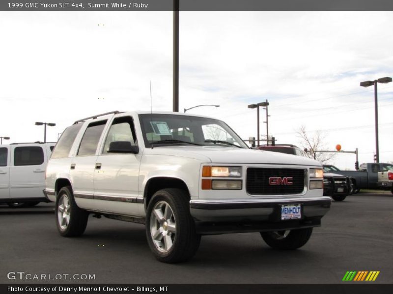 Summit White / Ruby 1999 GMC Yukon SLT 4x4