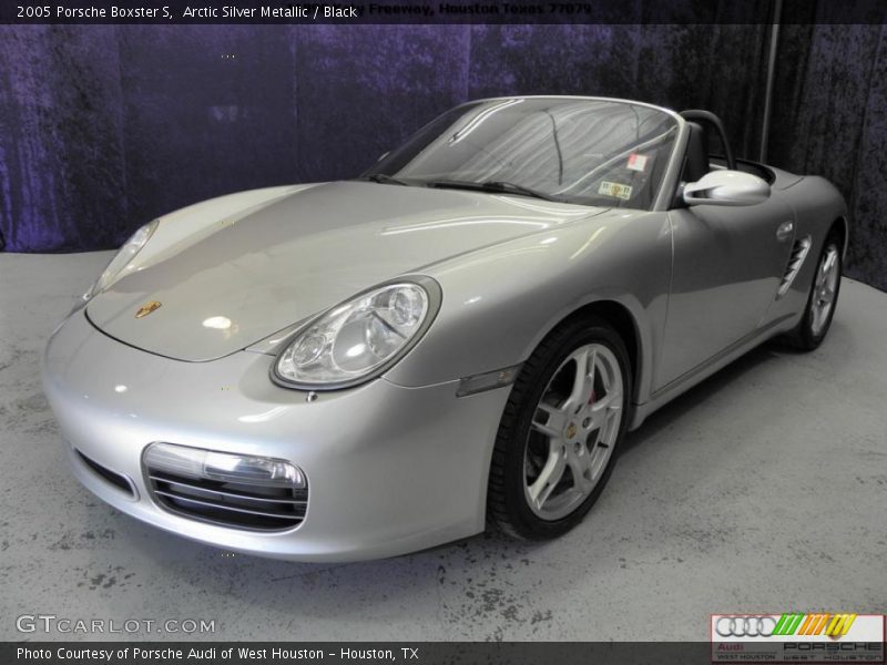 Arctic Silver Metallic / Black 2005 Porsche Boxster S