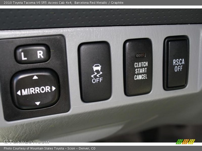 Controls of 2010 Tacoma V6 SR5 Access Cab 4x4