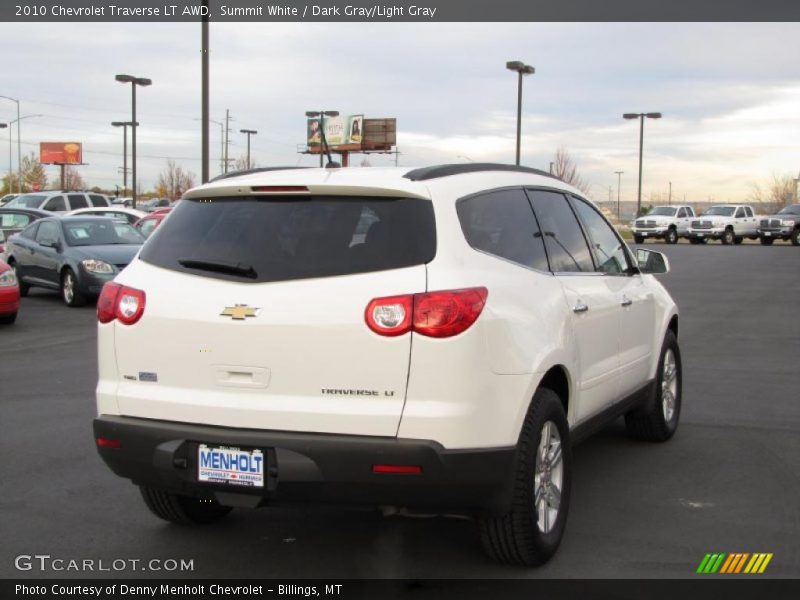 Summit White / Dark Gray/Light Gray 2010 Chevrolet Traverse LT AWD