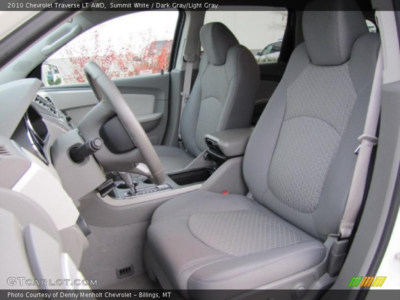 Summit White / Dark Gray/Light Gray 2010 Chevrolet Traverse LT AWD