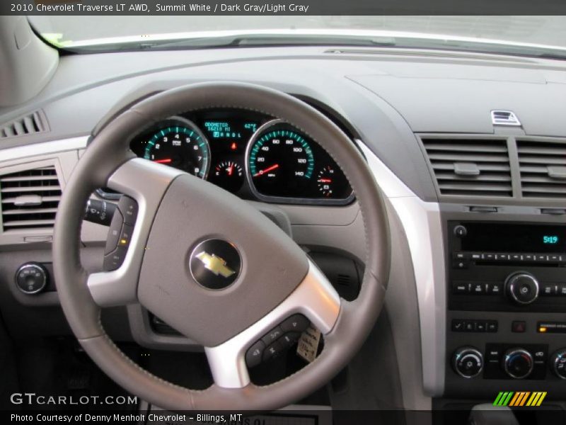 Summit White / Dark Gray/Light Gray 2010 Chevrolet Traverse LT AWD
