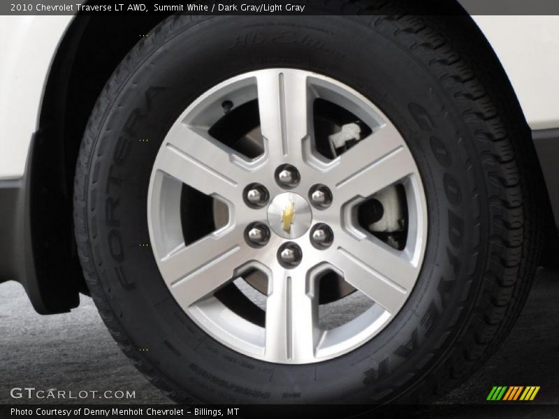Summit White / Dark Gray/Light Gray 2010 Chevrolet Traverse LT AWD