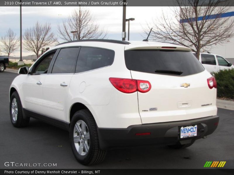 Summit White / Dark Gray/Light Gray 2010 Chevrolet Traverse LT AWD
