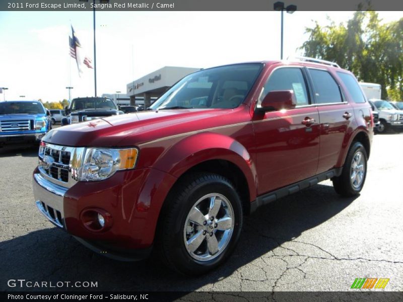 Sangria Red Metallic / Camel 2011 Ford Escape Limited
