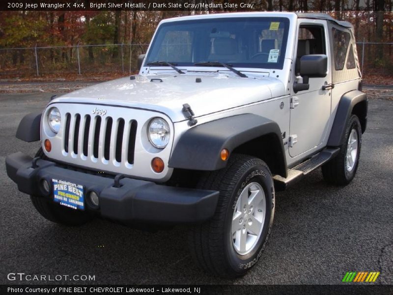 Bright Silver Metallic / Dark Slate Gray/Medium Slate Gray 2009 Jeep Wrangler X 4x4