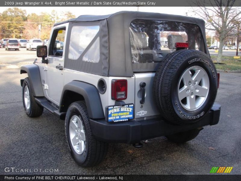 Bright Silver Metallic / Dark Slate Gray/Medium Slate Gray 2009 Jeep Wrangler X 4x4