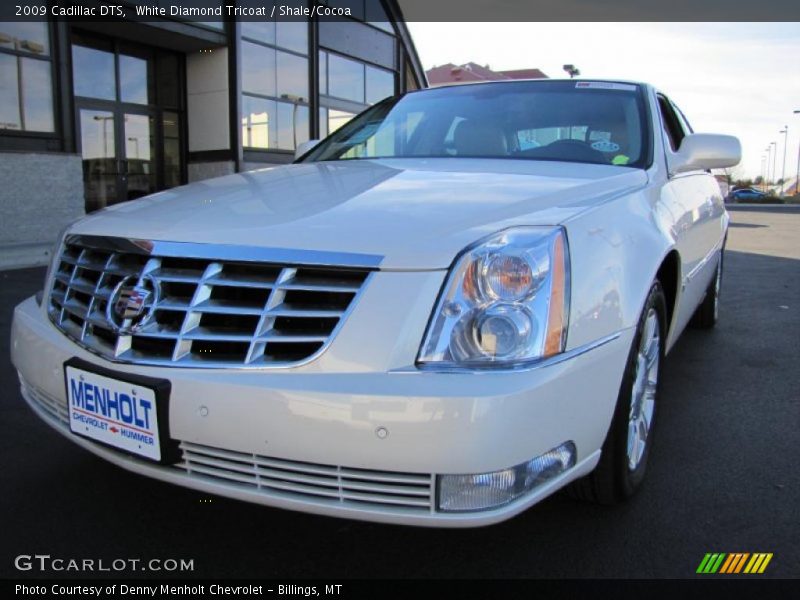 White Diamond Tricoat / Shale/Cocoa 2009 Cadillac DTS