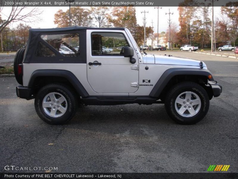 Bright Silver Metallic / Dark Slate Gray/Medium Slate Gray 2009 Jeep Wrangler X 4x4